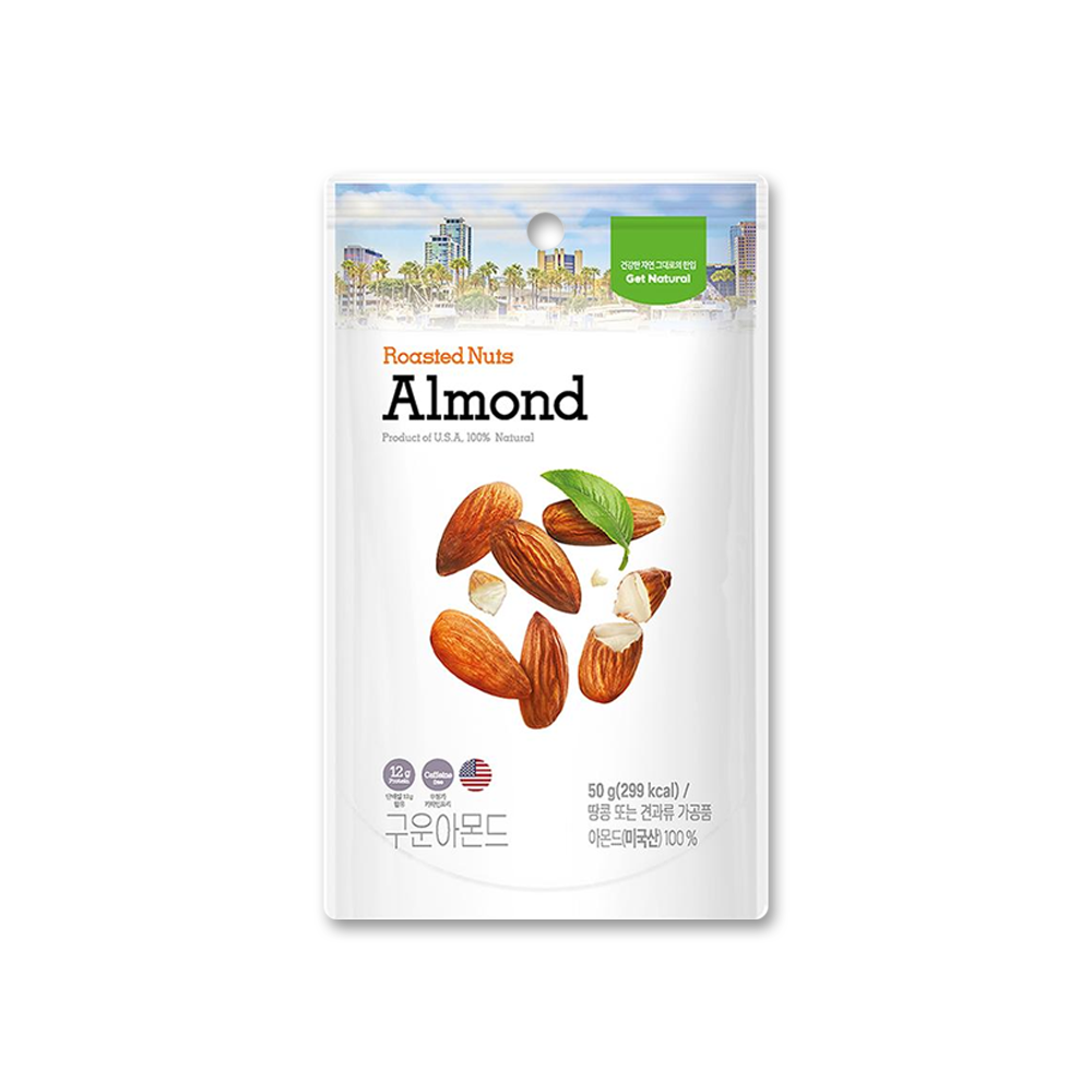 더채움 아몬드싱글팩 견과류간식 50g x 1개 : 트렌디푸드샵
