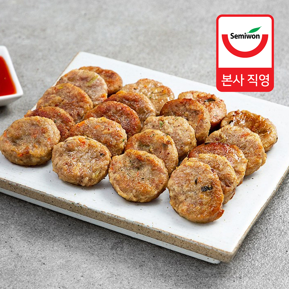 세미원 풍미동그랑땡 1kg x 2팩 간식 간편식 대용량 업소용 급식 : 세미원푸드
