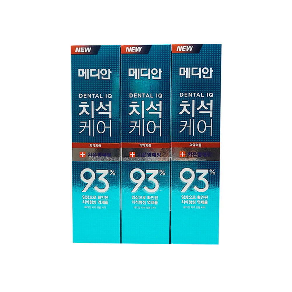 메디안 치석 잇몸 치약 120g x3입/치은염 예방 : 트루로맨스