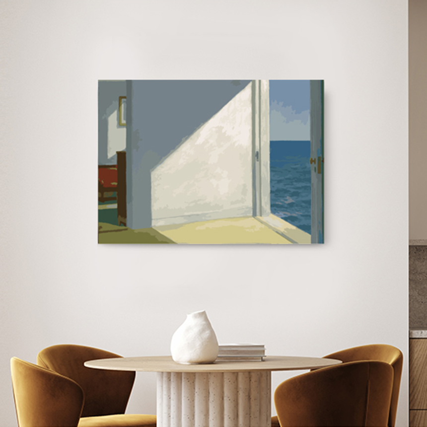 DIY 명화그리기 유화 그림그리기 세트 에드워드호퍼 Rooms by the sea : 마이허니블리