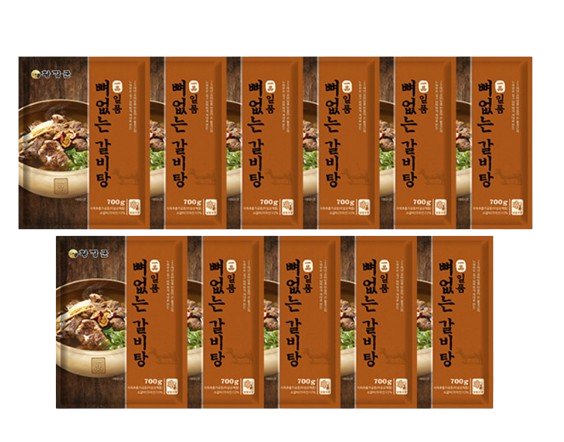 황장군 일품 뼈없는 갈비탕 700g 11팩 연하고 부드러운 순살갈비탕 : FORURIUM
