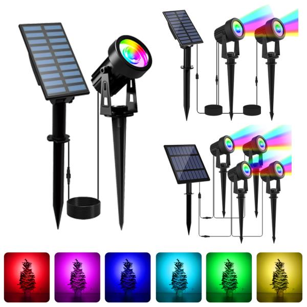 RGB 태양집열판집열판 LED 조명, 야외 스포트라이트, 정원 잔디 램프, 축제 장식 IP65, 1/2/4 : 디에이치글로벌무역
