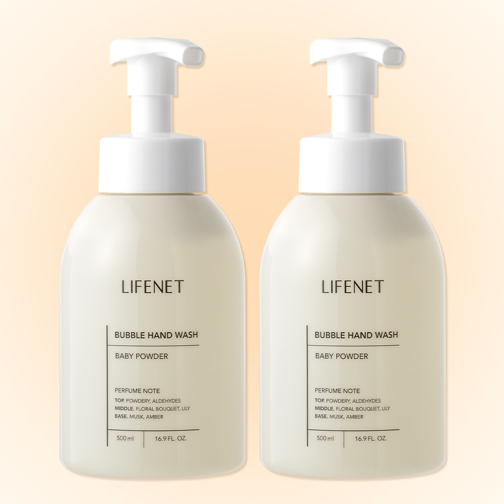 [라이프넷] 약산성 은은한 향기 버블 핸드워시 베이비파우더, 500ml, 2개 : 미팩토리
