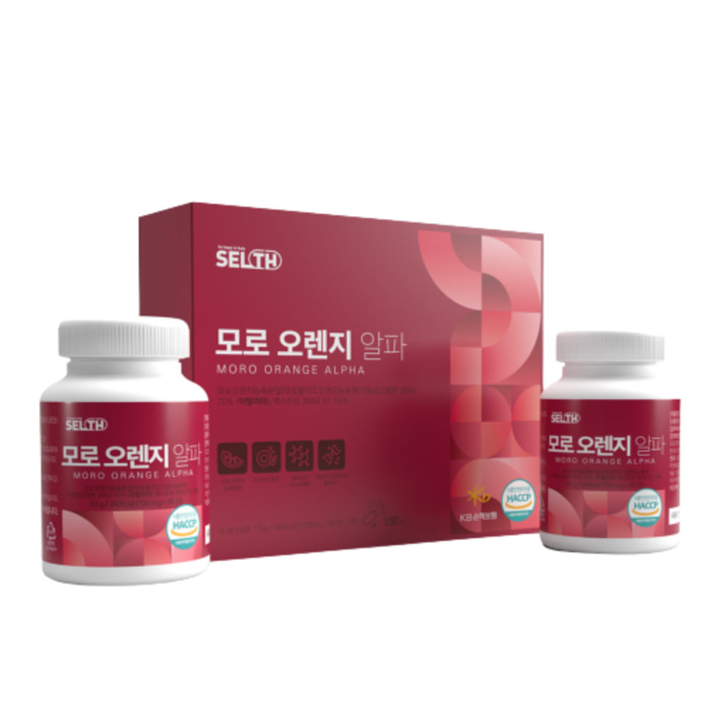 [GR] SELTH 모로 오렌지 알파 90정 x 2통 셀스 모로오렌지 안토시아닌 지방세포 뱃살관리 비타민C 항산화식품 모르실 모로실 : 그린 커머스