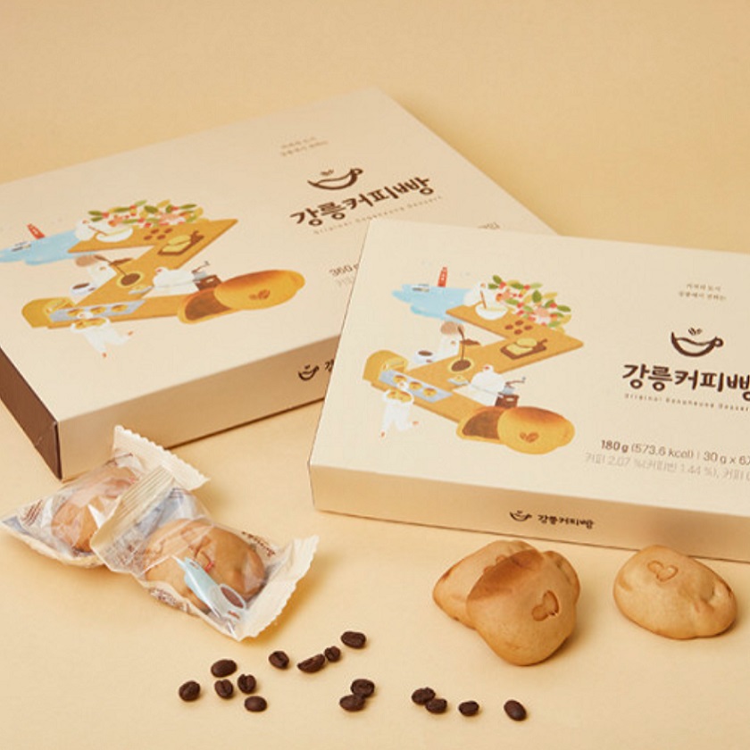 [설뫼]강릉명품 커피빵 선물세트 30gx6개 : 쿡생