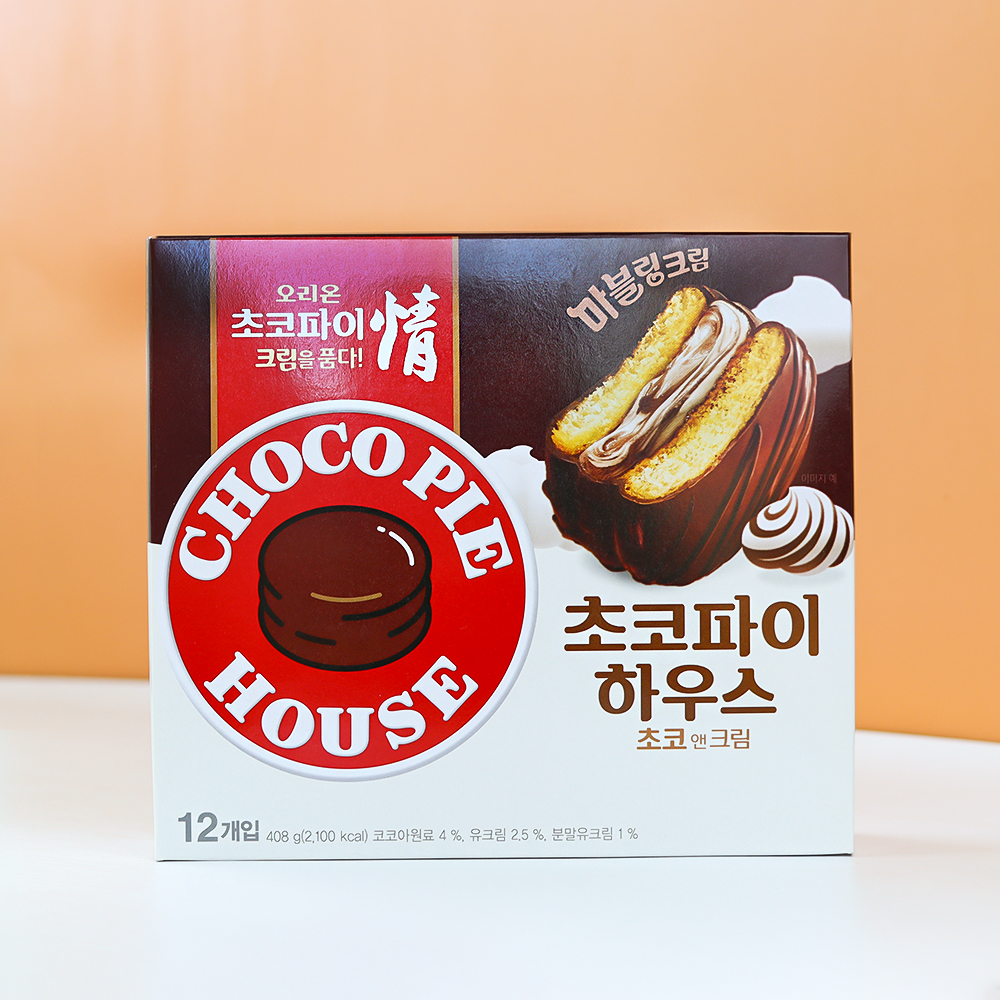 오리온 초코파이하우스 딸기앤크림 초코앤크림 408g : 너만아는과자점