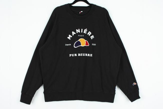 (maniere)마니에 패치 스웻셔츠 블랙(4) : 빈티지 코코