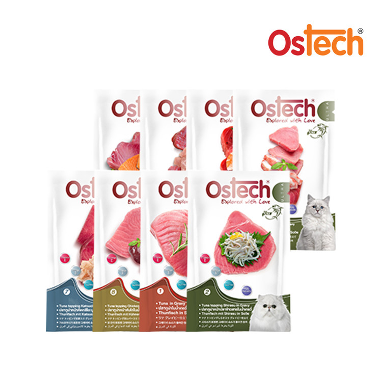 1+1 오스테크 그레이비 고양이 습식 파우치 참치 토핑 닭고기 70g : 리홈스토어