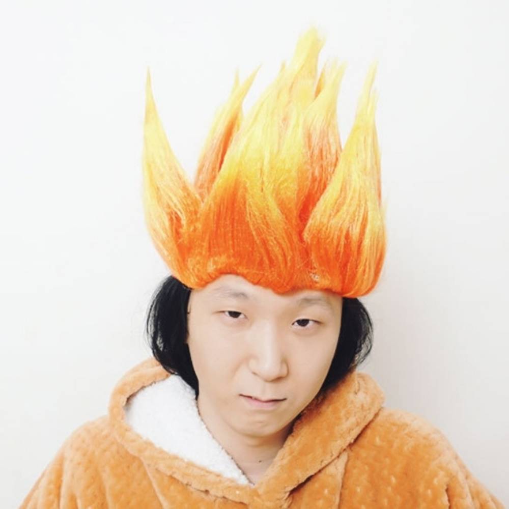 대양 불꽃 가발 할로윈장식소품 노래방가발 : 에스비씨 스토어