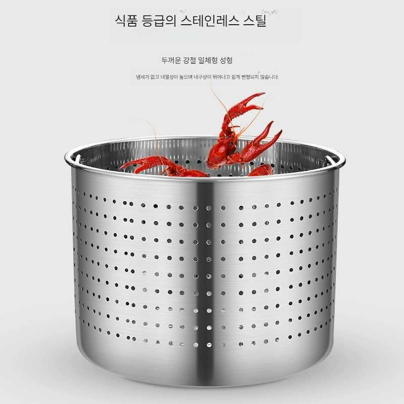 육수통 육수망 다시 냄비 필터 다시망 물통 버킷 랍스터 찜통 1. 30cm 두꺼운 거름통 : one클릭