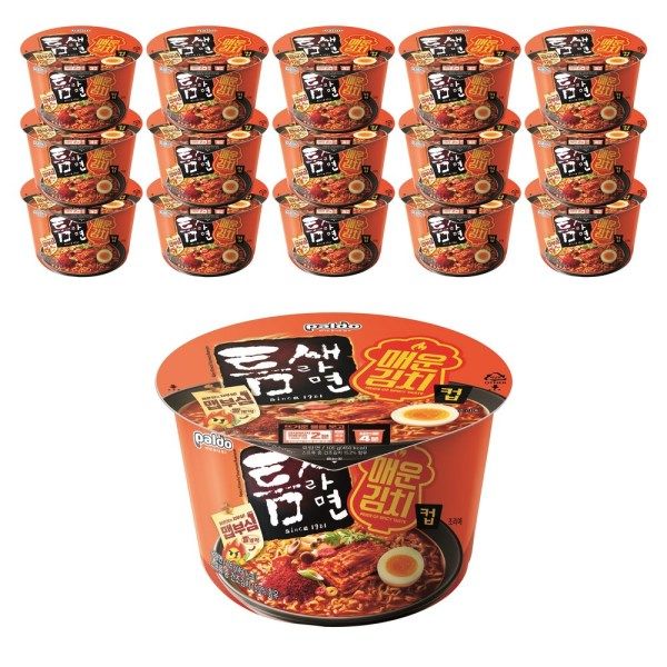 틈새라면 매운김치 컵 105g 16개 라면 446925 : 김리다매