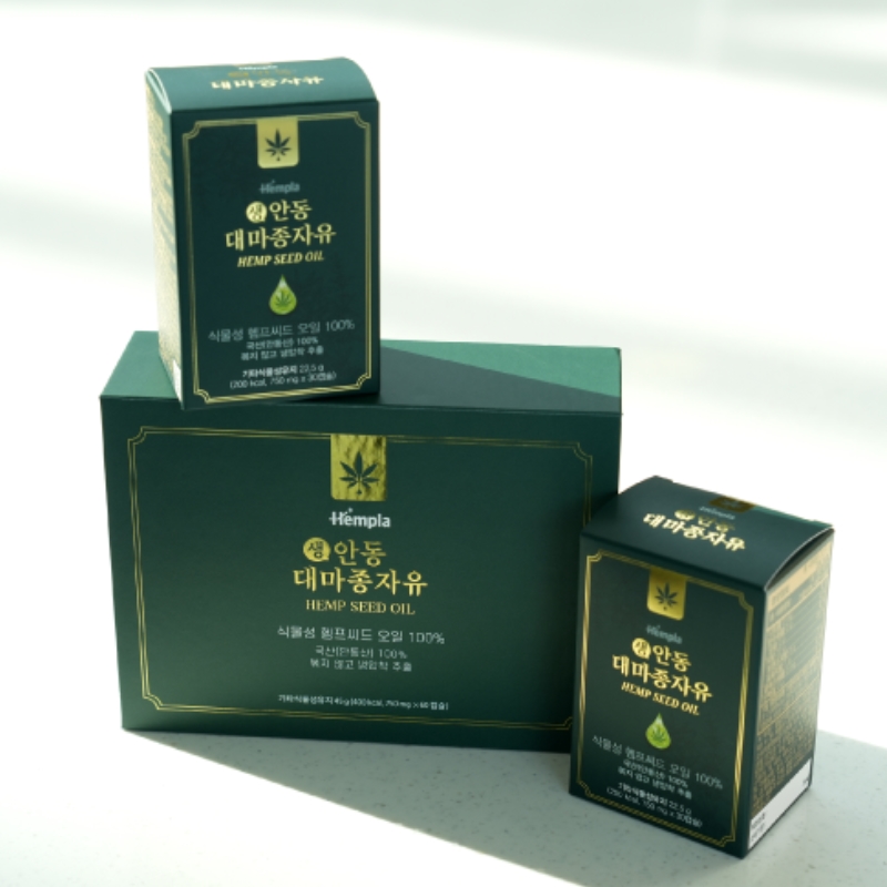 헴플라 생 안동 대마종자유 캡슐 세트 750mg x 60캡슐 : 바나스상회