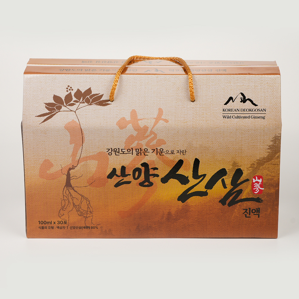 국내산 강원도 덕고산 산양산삼 진액 엑기스 건강즙 100mL 30포 : 덕고산산양산삼