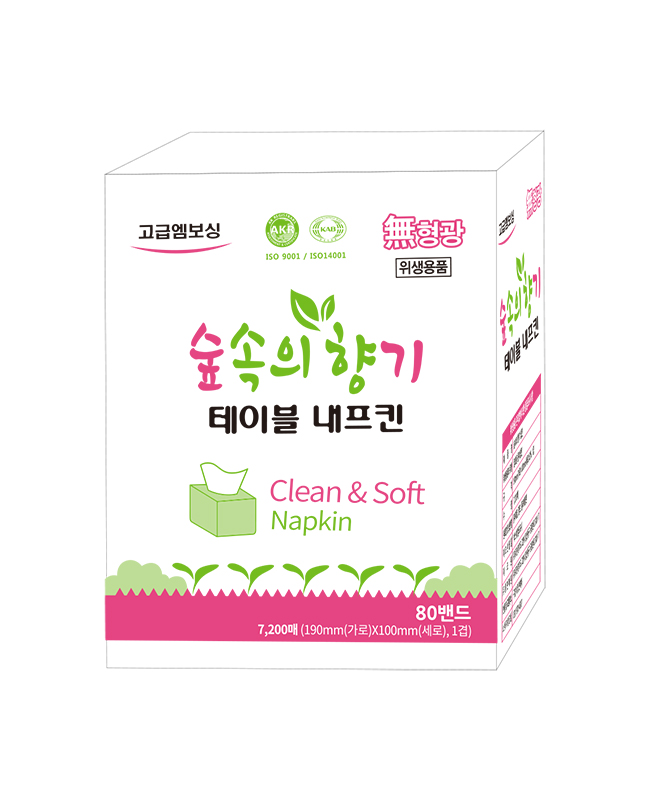 숲속의향기 테이블 냅킨 80밴드 : BOMBON
