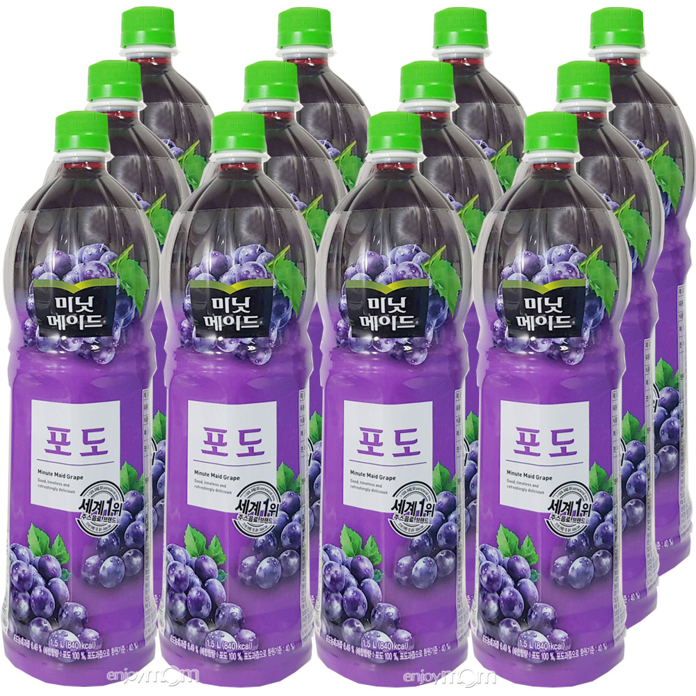 코카콜라 미닛메이드 오렌지주스 1.5L x 12개 (1박스) 쥬스 과일음료 : 퍼니맘