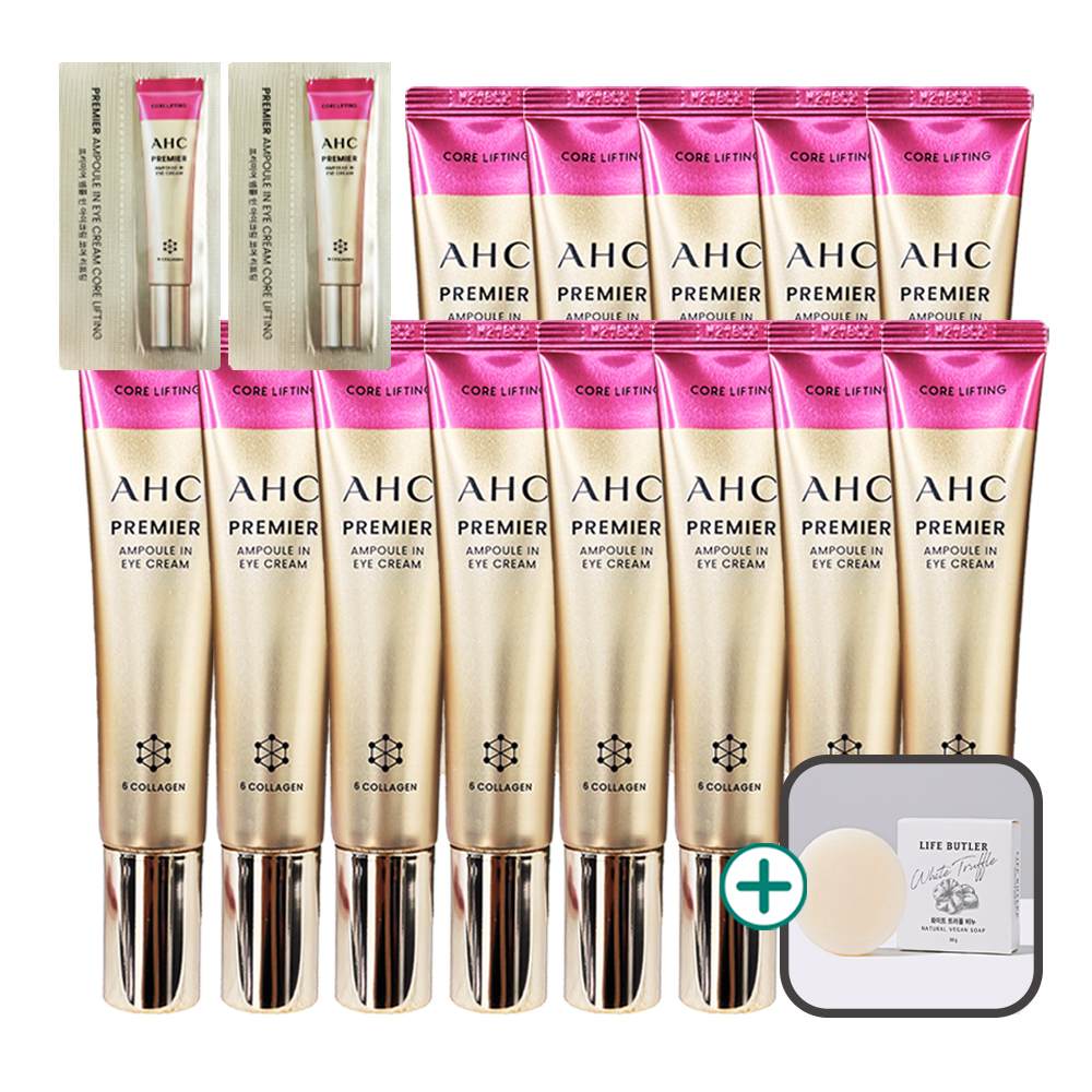 [10+10기획]시즌12 AHC 프리미어 코어 리프팅 앰플 인 아이크림 40ml x10+12ml x10 : 코스앤블루