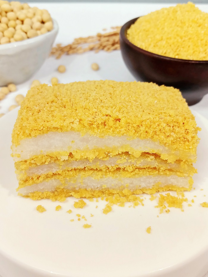 거북당 국내산 대두 백태콩 사용한 콩찰편 노란시루떡 콩시루 편떡 1.1kg 3켜 제사떡 제사편 : 더 프리미엄 거북당