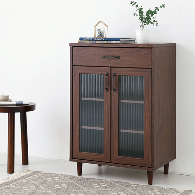 레탄토 서랍문 수납장 CHM9060 600x400x900mm, 2단, 브라운월넛베니어 1470.8630 : 마켓비 공식스토어