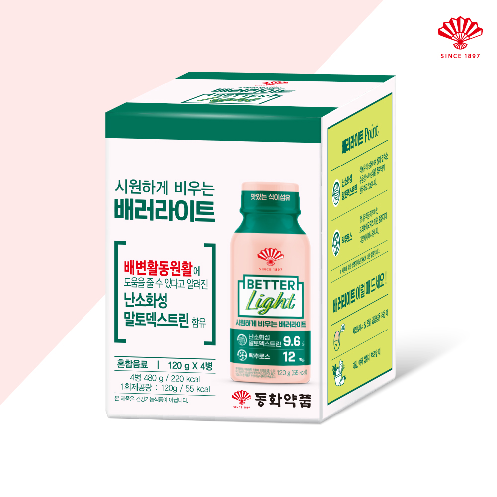 동화약품 배러라이트 베러라이트 난소화성말토덱스트린 식이섬유 영양제 4개입 1박스 : 동화약품