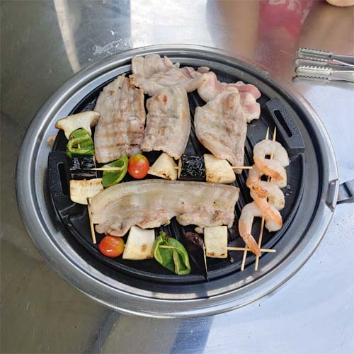 디바코팅판 숯불 그릴 석쇠 삼겹살 불판 캠핑 로스타 주먹고기 정육 : 칠성가구