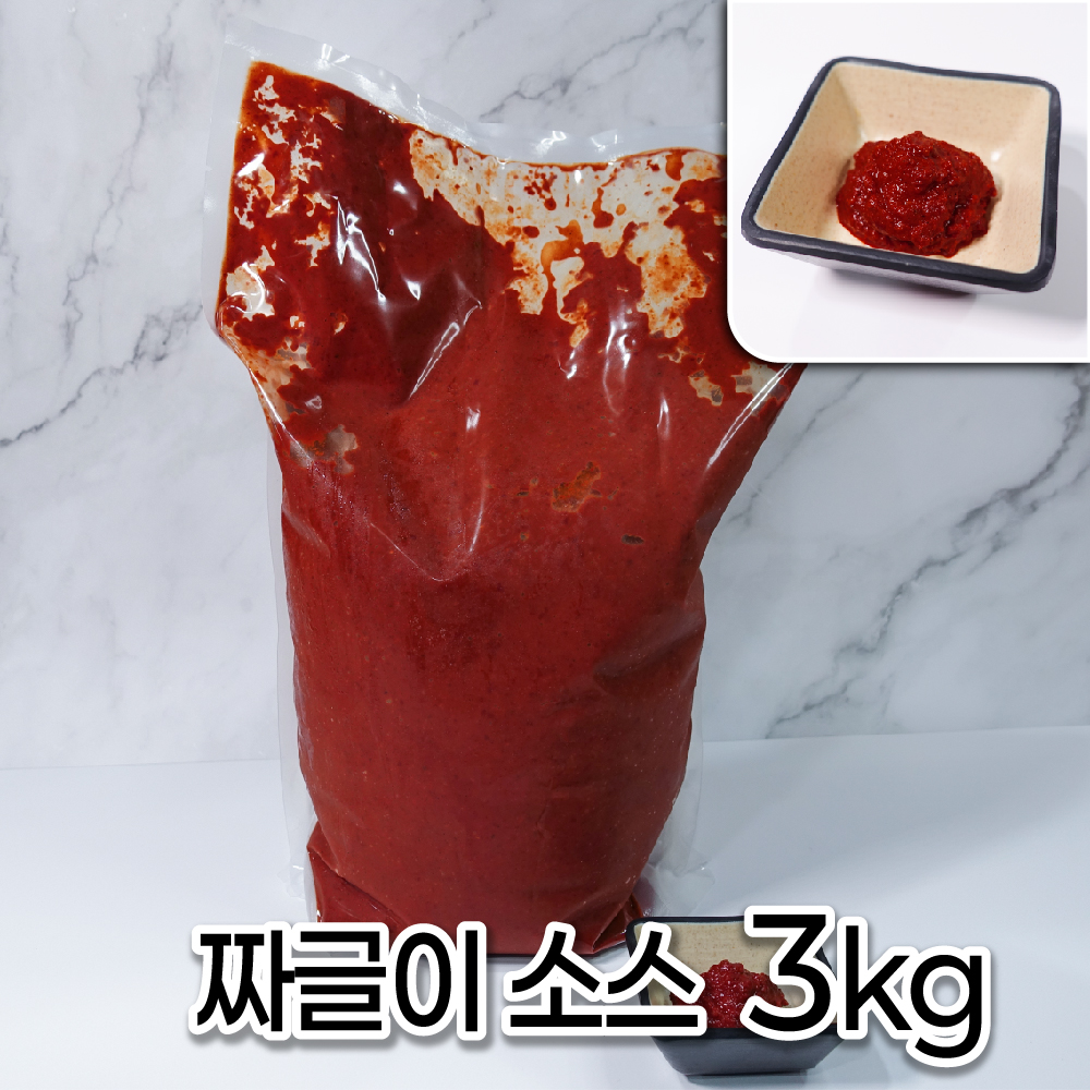 모두의국밥 짜글이 소스 3kg 돼지고기 제육볶음 양념장 식당업소용 국밥재료 한식소스 : 모두의 국밥