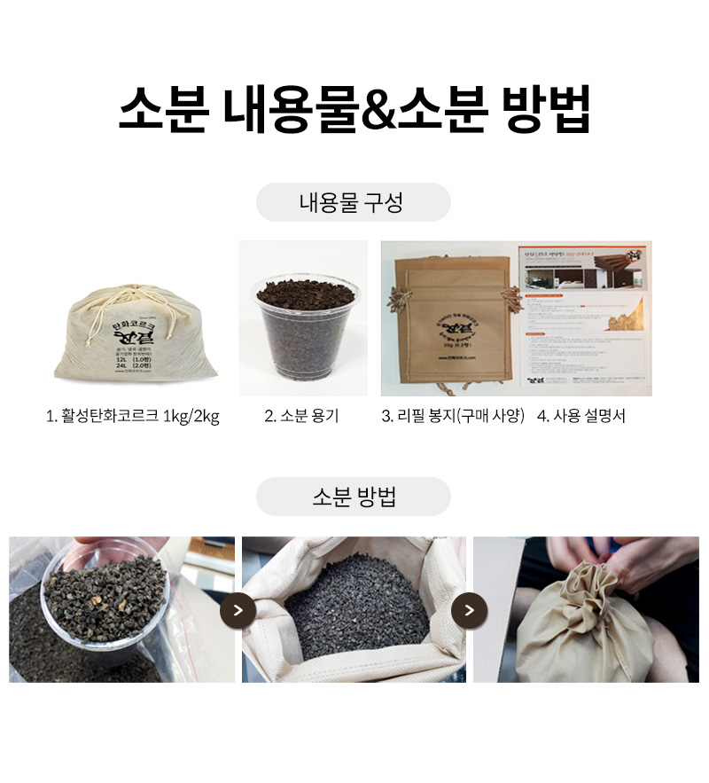 (한결엔지니어링) 탄화코르크 글레뉼(알갱이) 1kg/2kg냄새 습기 곰팡이 새집증후군 (size1-15) : 한결엔지니어링 탄화코르크