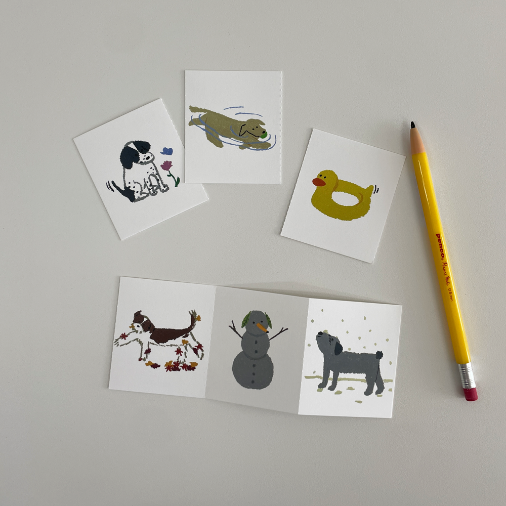 [카드/엽서] 4seasons folding card 4계절 폴딩 카드 : 발구락 스튜디오