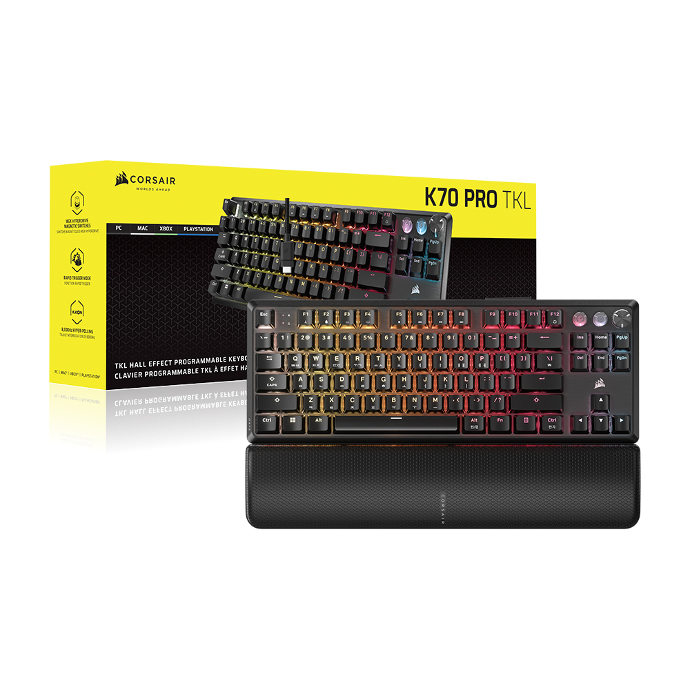 커세어 K70 PRO TKL MGX 래피드트리거 게이밍 기계식 키보드 블랙 마그네틱 자석축 : 커세어 공식 브랜드 스토어