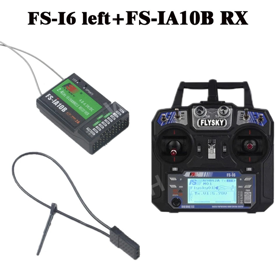 Flysky FS-i6 FS I6 2.4G 6CH AFHDS RC 송신기, iA6B, iA6, iA10B, 리시버 라디오 리모컨, RC FPV 드론용 : WITH직구