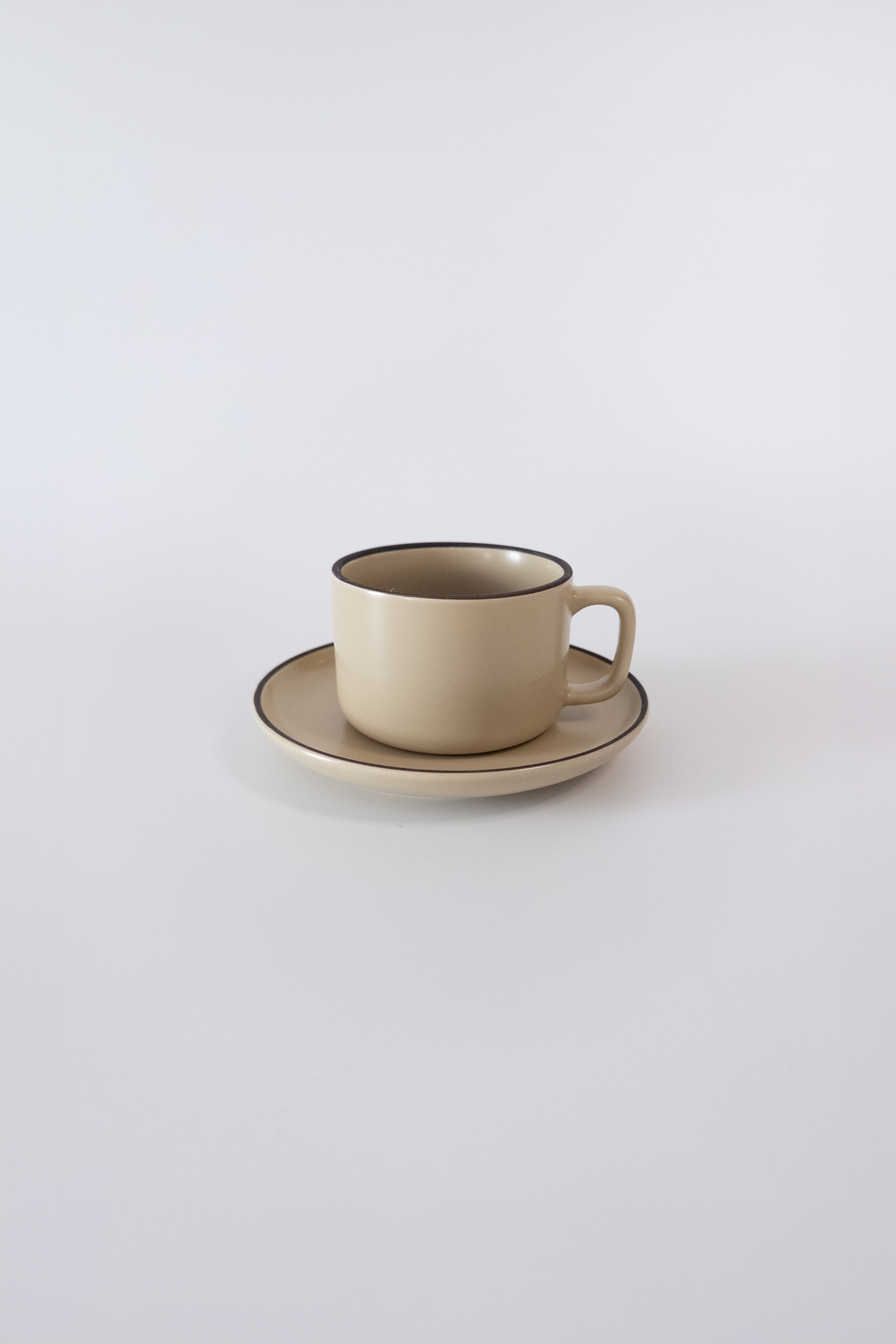Brown rim coffee mug / 브라운 림 커피잔 / 커피잔세트 도자기찻잔 : 쿠에 CUE