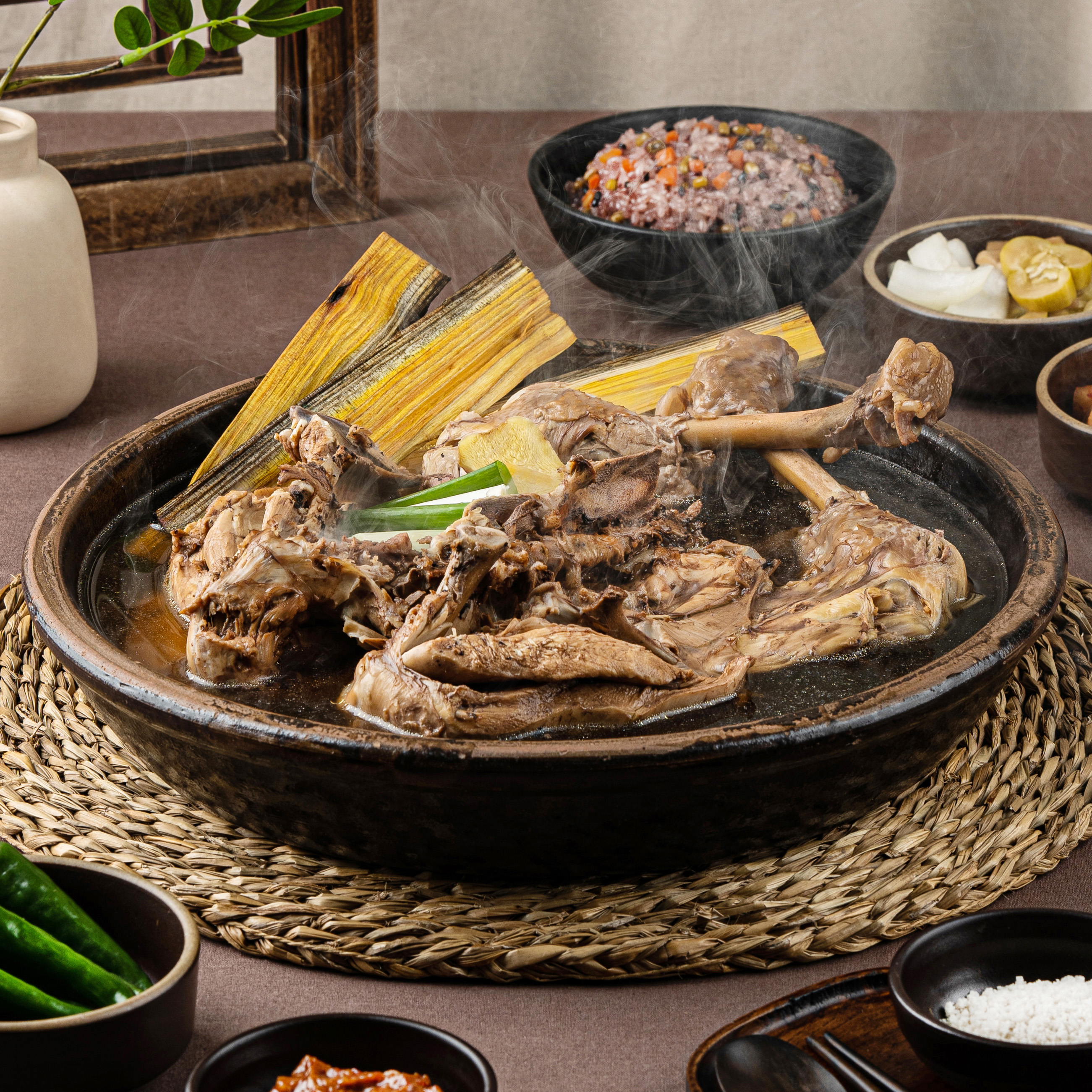 백림정 아부지 옻닭 [1+1이벤트 2팩(2600g) 대구 유명 맛집 간편 밀키트] : 백림정