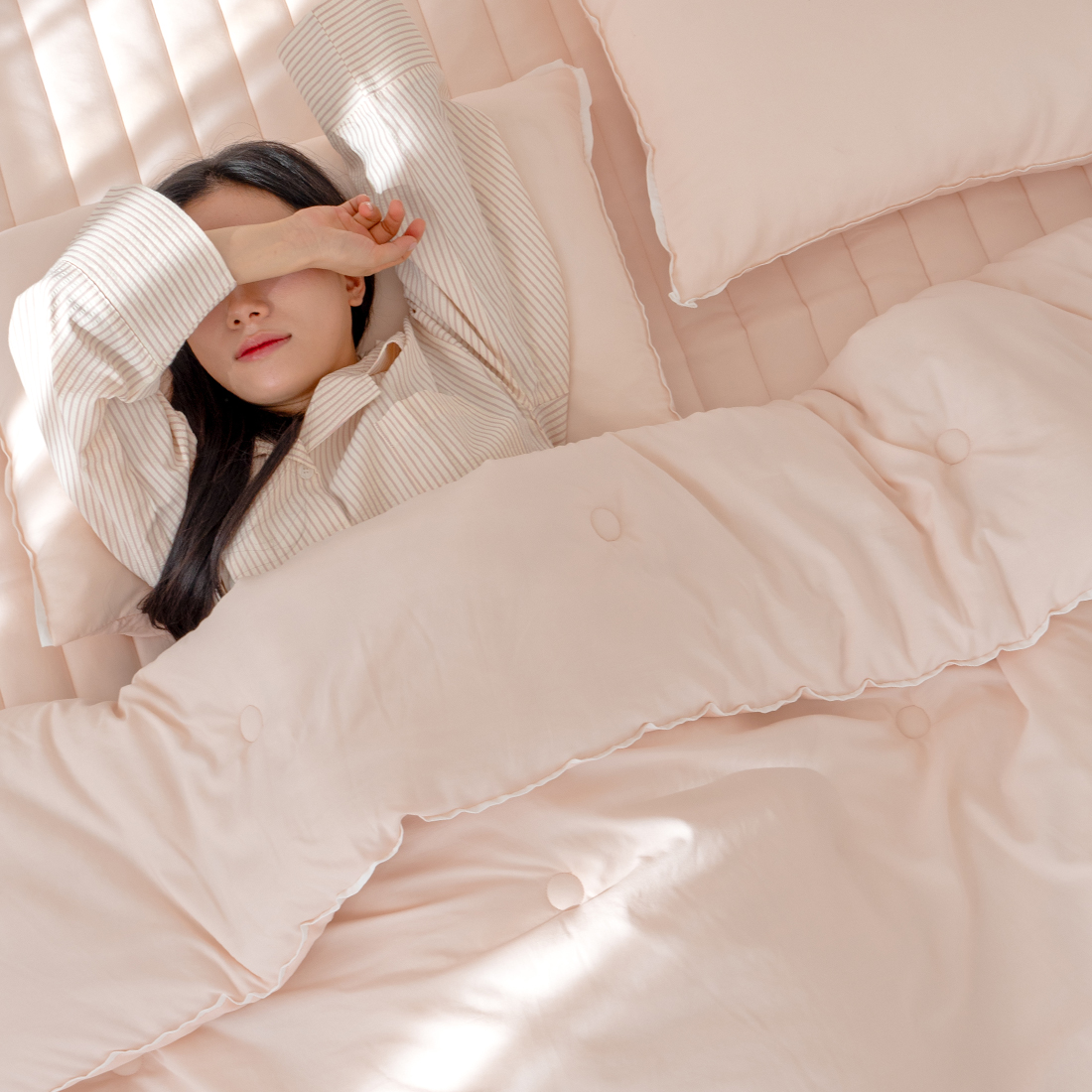 부드러운 몽글몽글 딥슬립 워싱 항균 다운필솜 알러지케어 사계절 차렵이불 SS : 그래이불