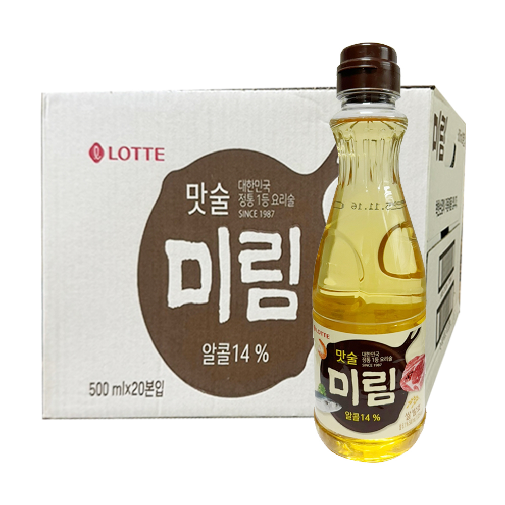 롯데 미림 500ml  맛술 20개 1박스 : 수찬몰