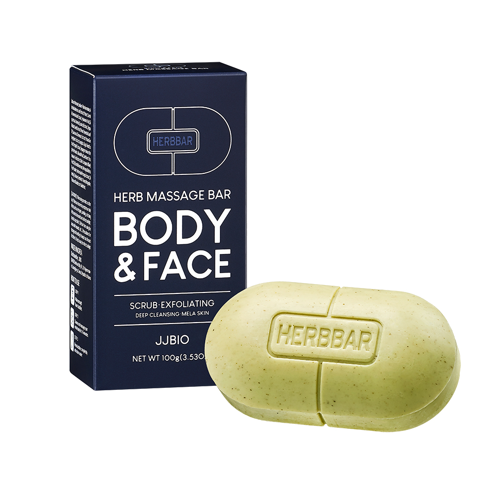 허브마사지바 올인원 좁쌀 여드름 모낭염 항균 세안 바디워시 천연 비누 100g, 1개 : JJBIO제이제이바이오