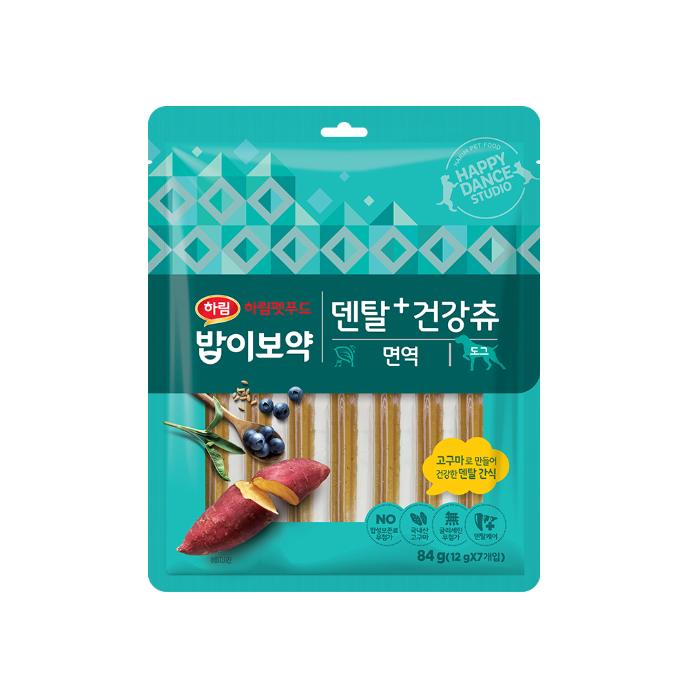 밥이보약 덴탈 건강츄 장+관절+면역 (12g x 21ea) 강아지덴탈껌 : 하림펫푸드