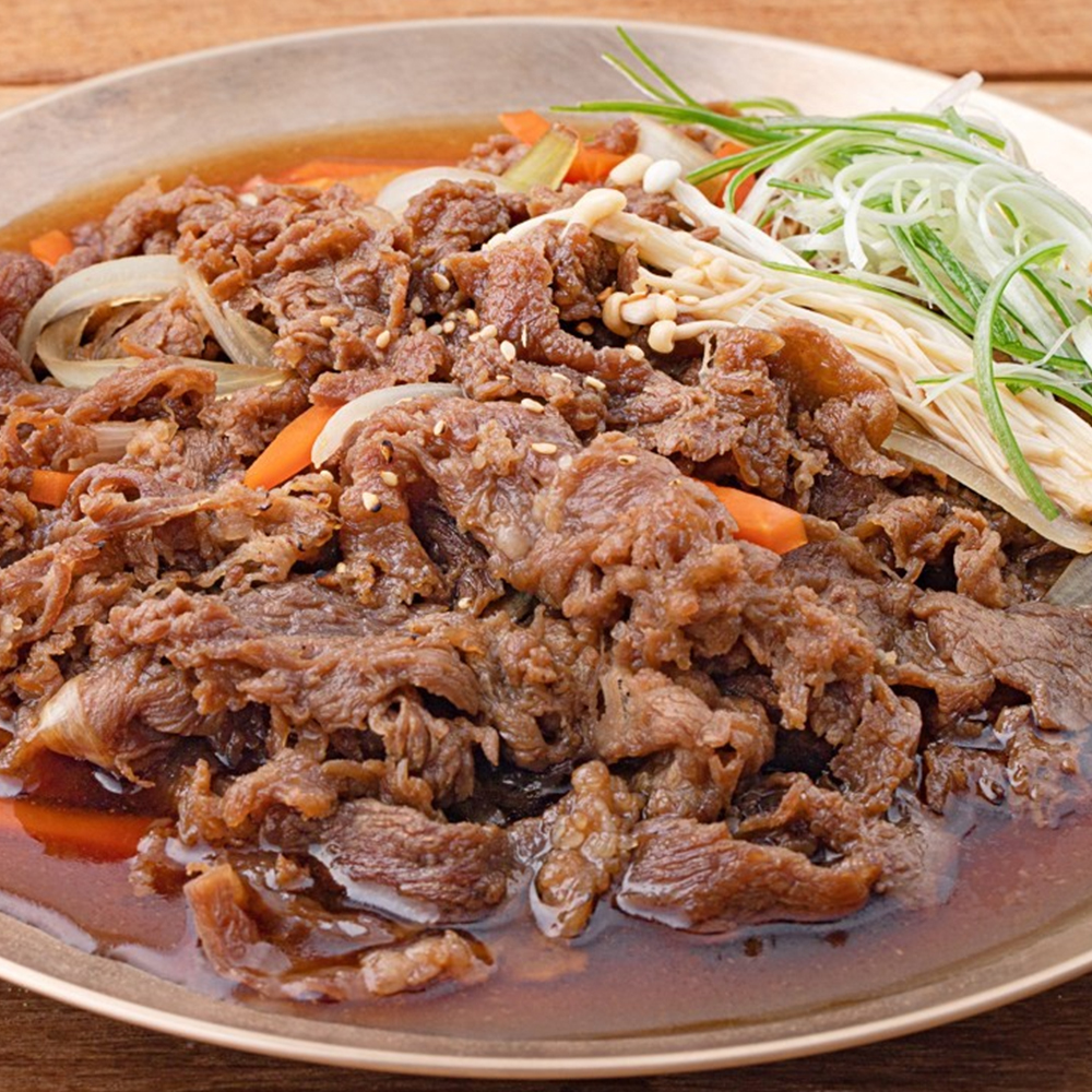 꿀맛나는세상 매실 in 양념 소불고기 300g + 300g (냉동) 불고기용 간편식사 : 홈스쿡