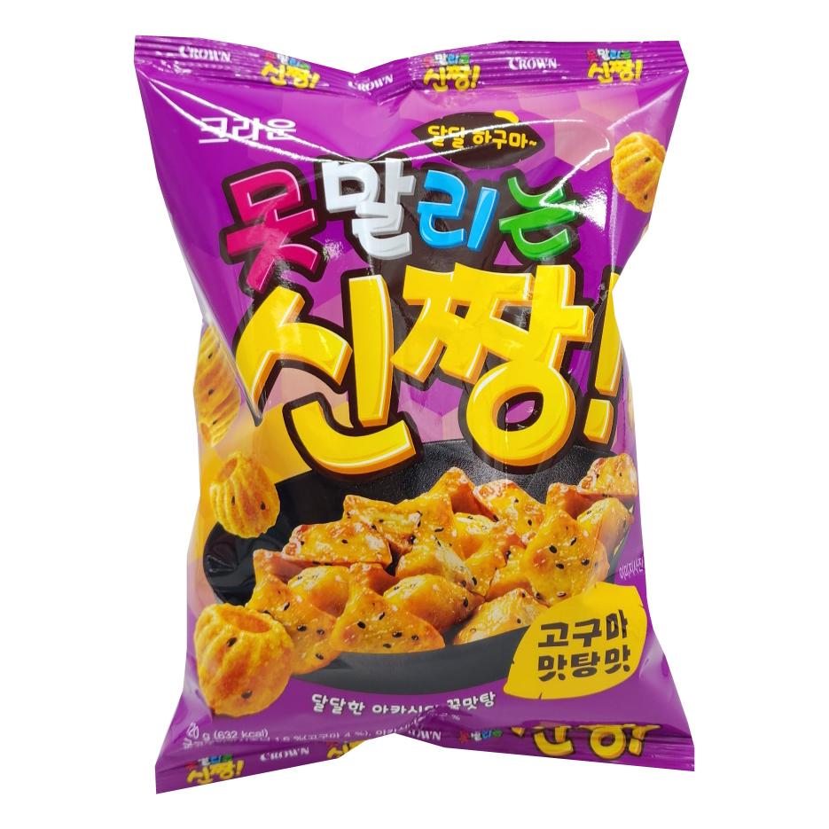 크라운 못말리는신짱 고구마맛탕맛(소)120g : 싸군과자몰
