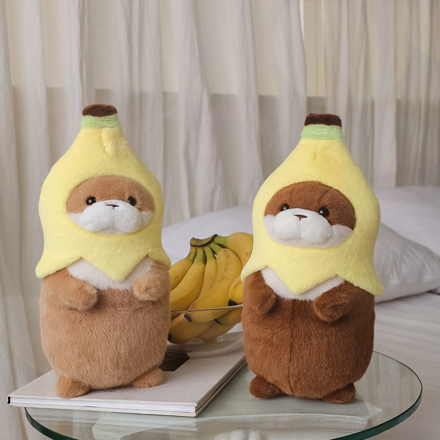 우소우소짱 농부 밀짚모자 동물 수달 인형 우소우소 27cm : 달토끼스토어