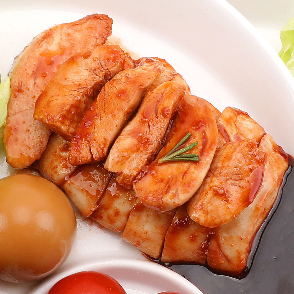 인생닭 소스담은 닭가슴살 슬라이스 짬뽕맛, 130g, 100개 : 더베네푸드