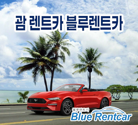 괌 렌트카 공항픽업 괌 한인 블루렌트카 오픈카 승합 중형 대형 SUV : 괌가자