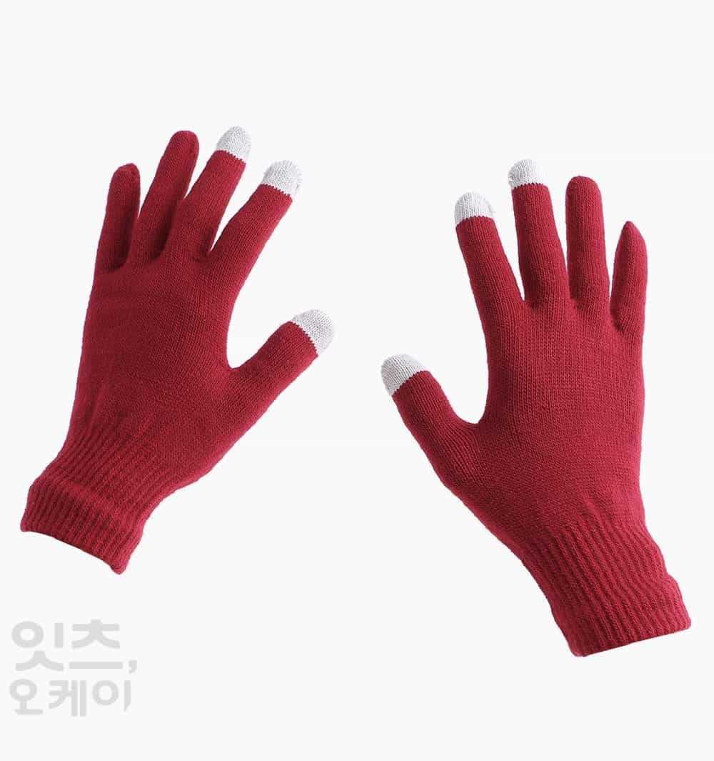 Itsok 베이직 터치 니트장갑 골프여성장갑 쿨장갑 반장갑 : ITSOK