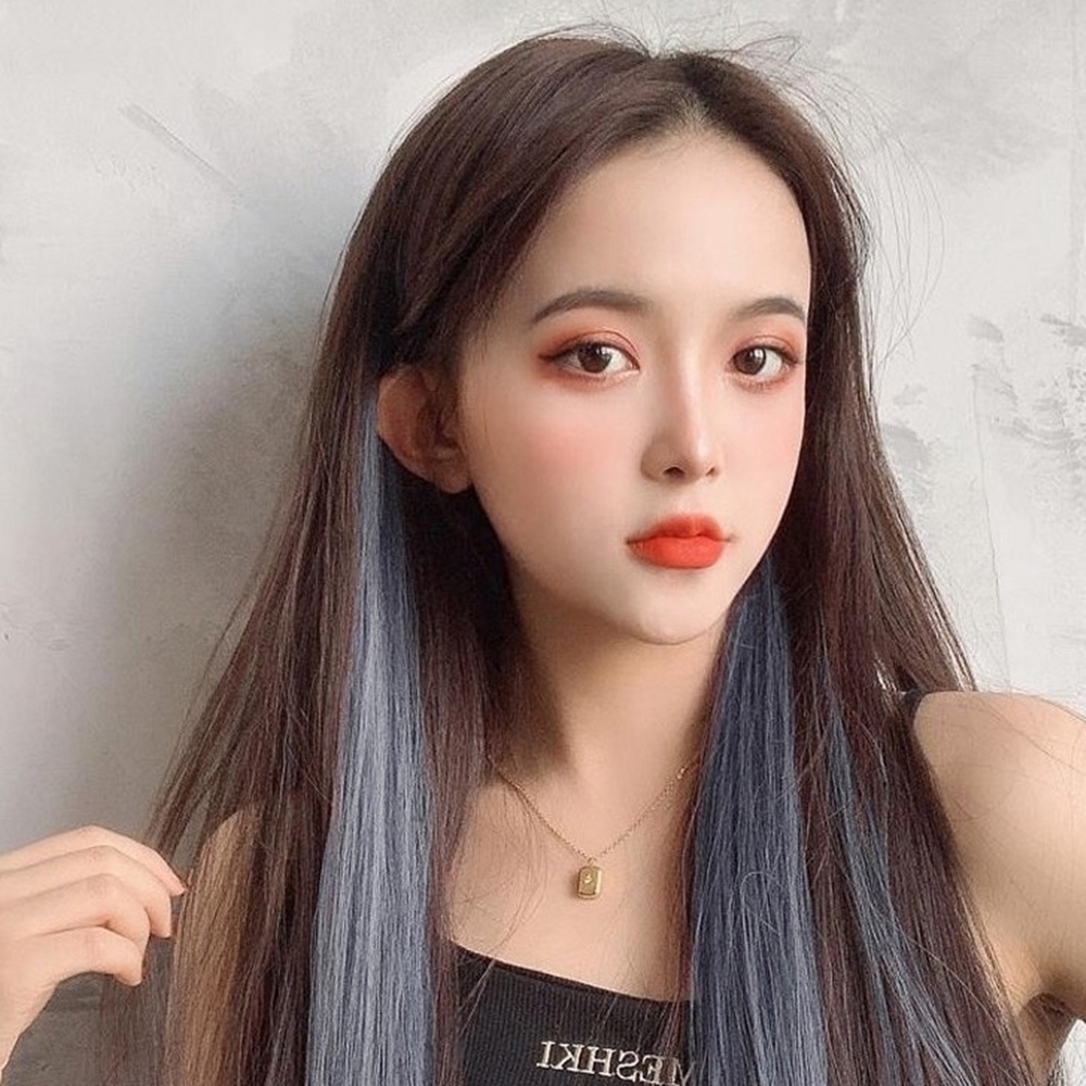 애쉬블루 부분가발 브릿지가발 6개입 포인트헤어 똑딱이 피스 : 안목이네