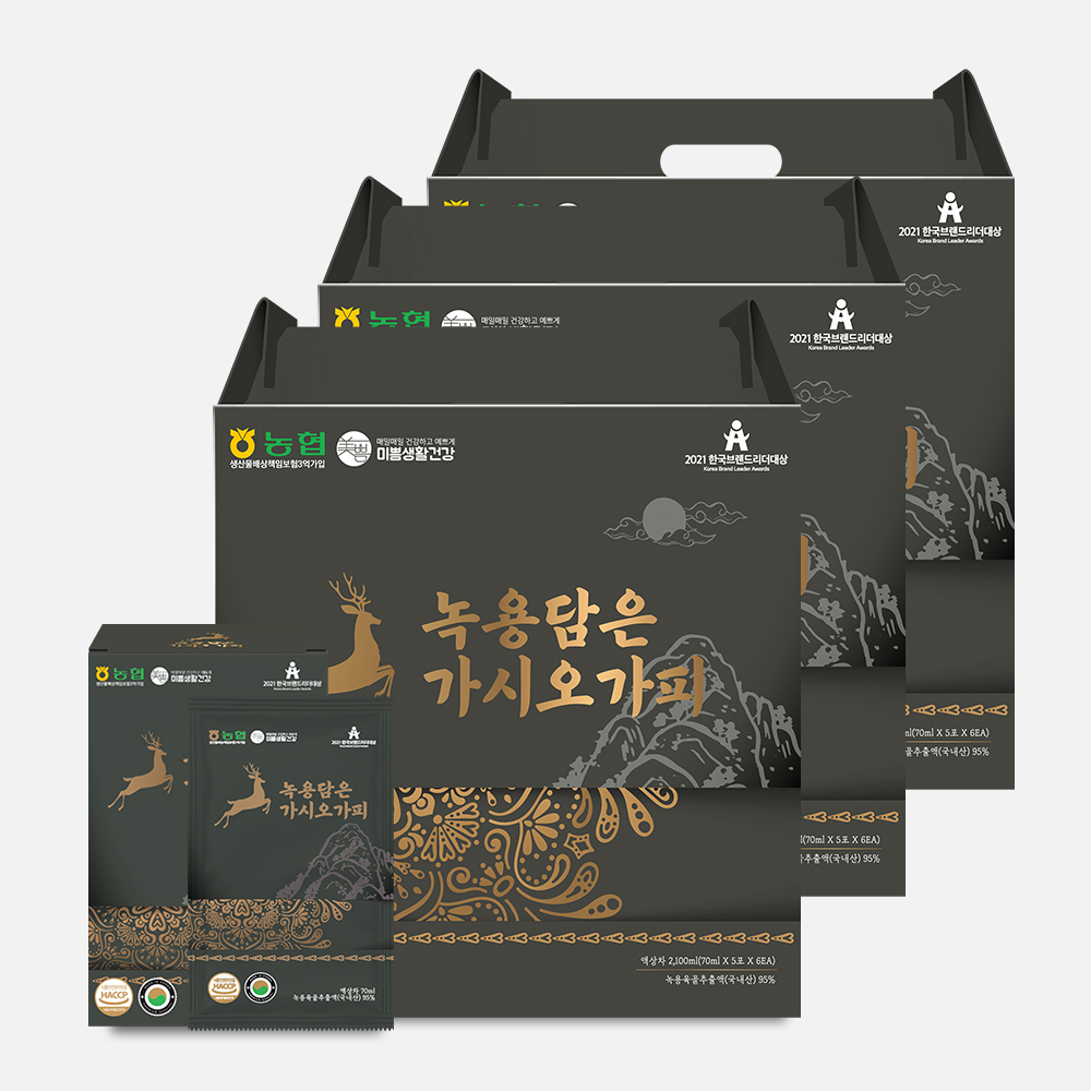 미쁨생활건강 가시오가피 녹용담은 가시오가피즙 3박스 (총 90포) : 미쁨생활건강