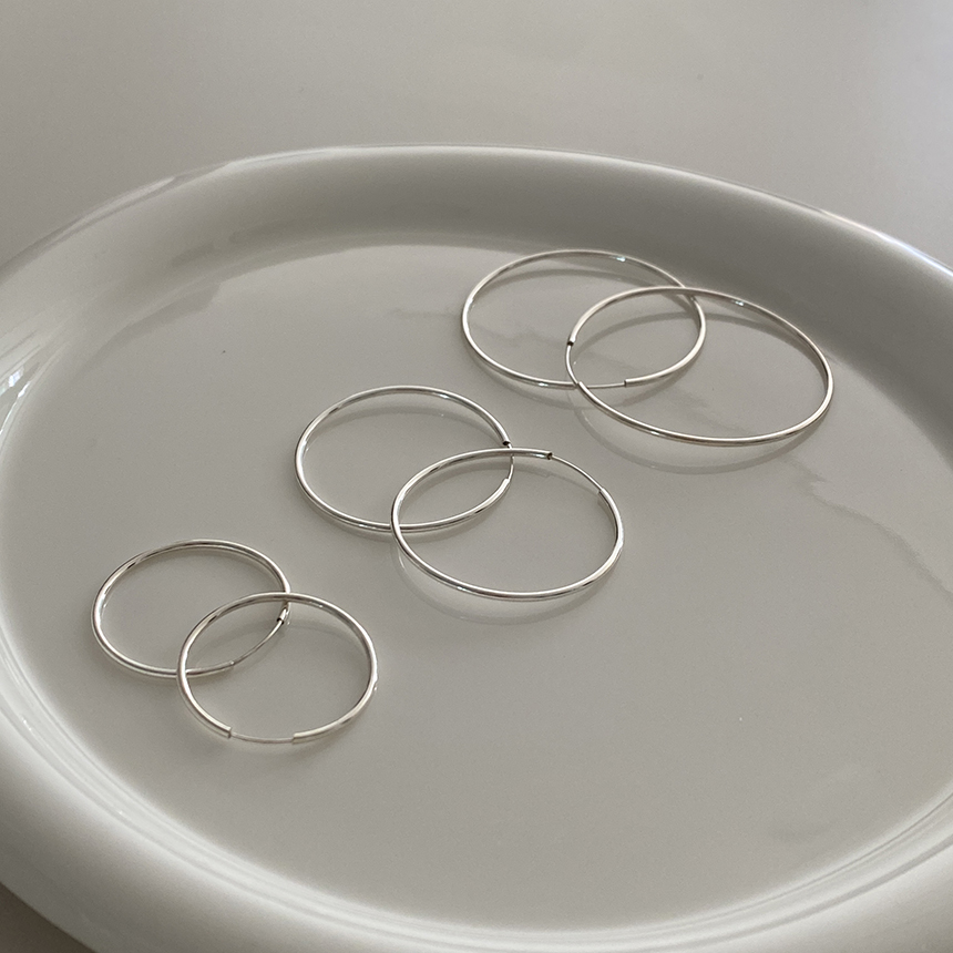 실버링귀걸이 은링귀걸이 30mm 40mm 50mm : 쏘데이