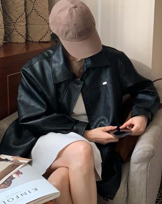 폼스튜디오 레더하프자켓 가죽자켓 여성 가을자켓 : 포커스 온 미