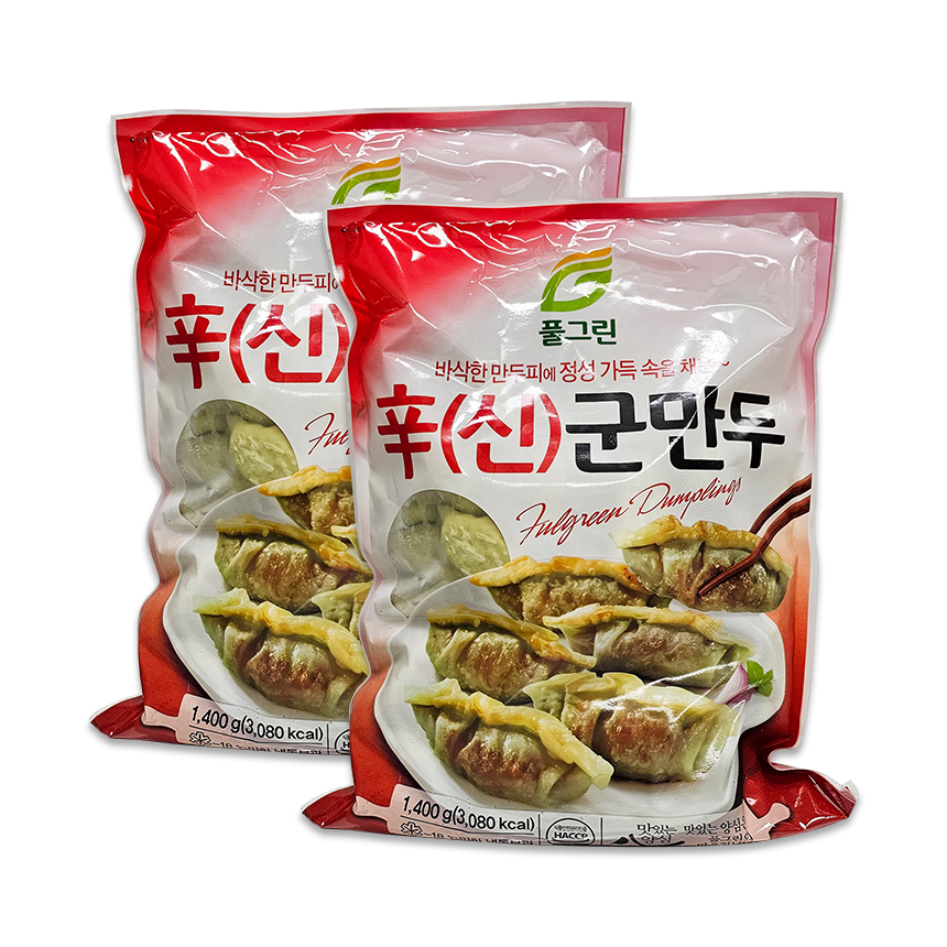 풀그린 신군만두 1400g 2봉 / 구워먹는 맛있는 군만두 : 오케이푸드짱