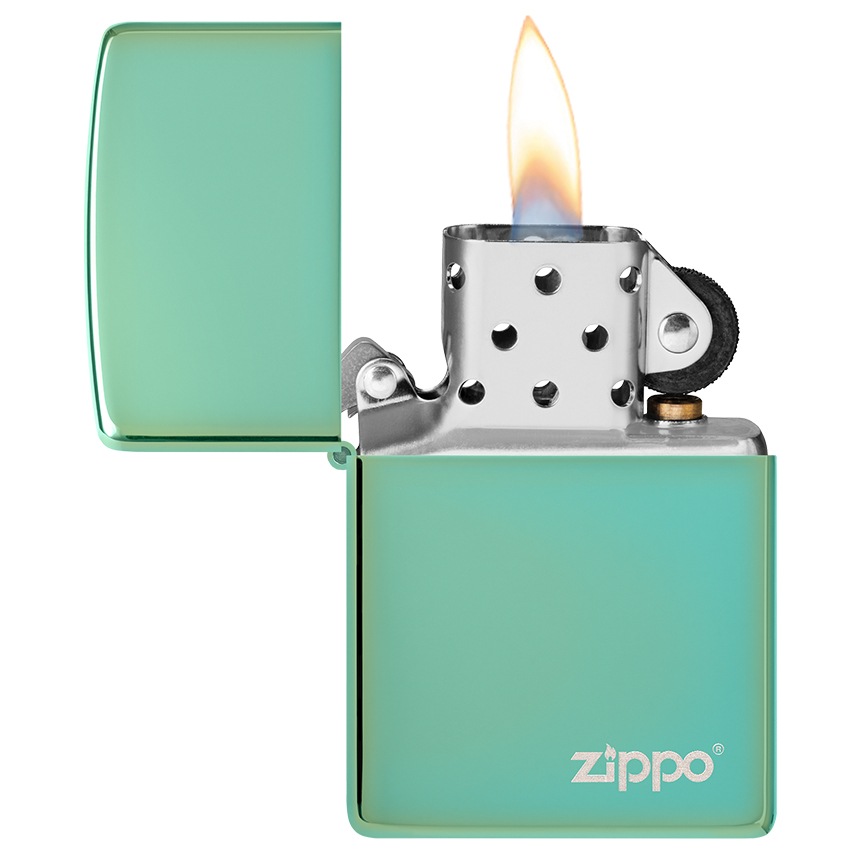 ZIPPO 지포 라이터 28129ZL Classic High Polish Green Logo 하이폴리쉬 그린 로고 : 베루포