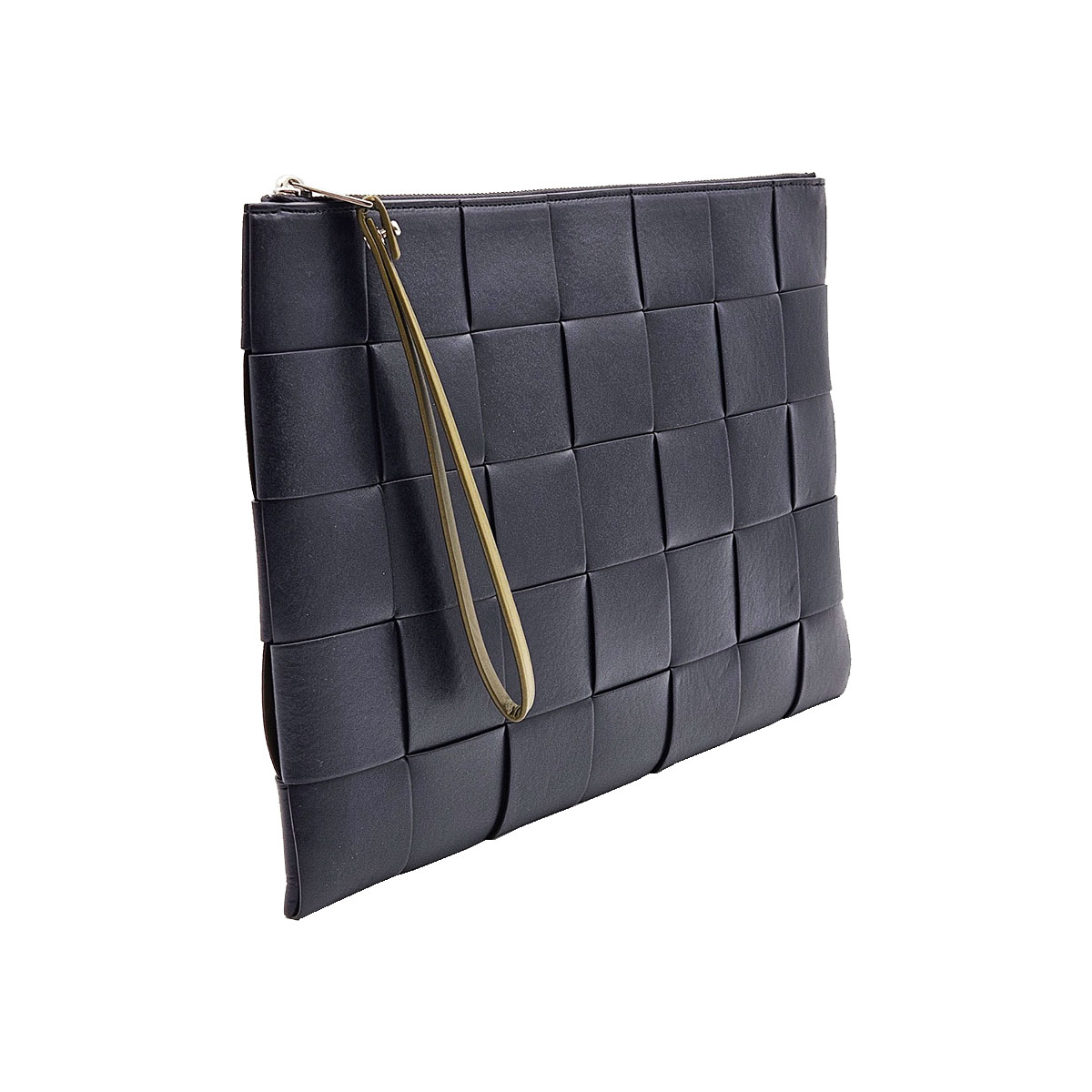 [중고] 보테가베네타 Bottega Veneta 649616 딥블루 인트레치아토 카세트 라지 플랫 클러치 : 다산중고명품