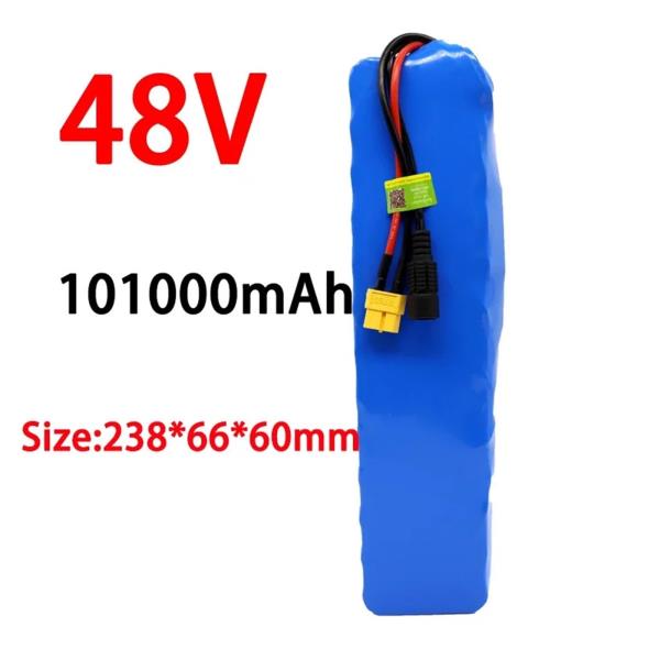리튬 배터리 팩 48V 100000mAh 와트 13S3P XT60 이온 54.6v 전자 자전거 스쿠터 BMS + 용 : 동원테크