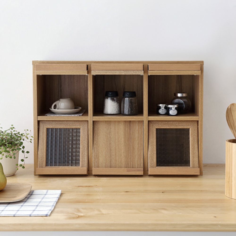 필몬 미니수납장 6문 NFM4262H 가로형 620x235x420mm, 2단, 캄포어베니어 4767.5345 : 마켓비 공식스토어